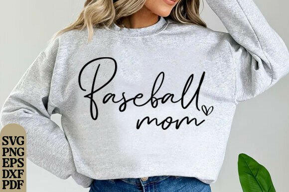 Baseball Mom SVG, PNG: Graphics for T-Shirt Designs & Branding