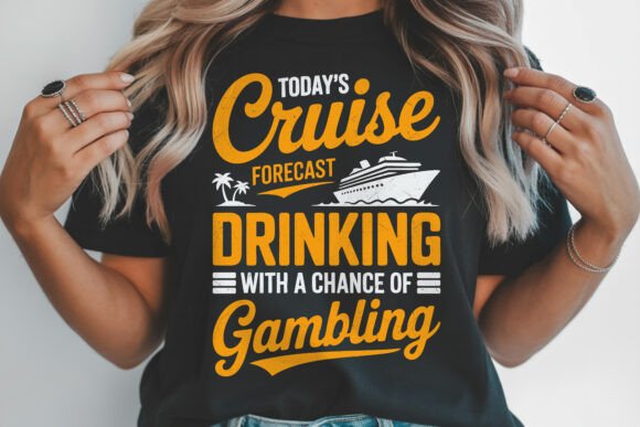 Cruise Forecast Drinking Gambling SVG for Graphics and T-Shirt Designs