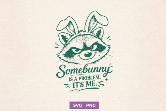 Funny Easter Raccoon Meme SVG PNG Design Graphics