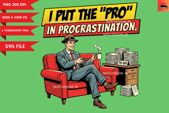 Funny Sarcastic Retro Gentleman PNG SVG for Graphics & Illustrations