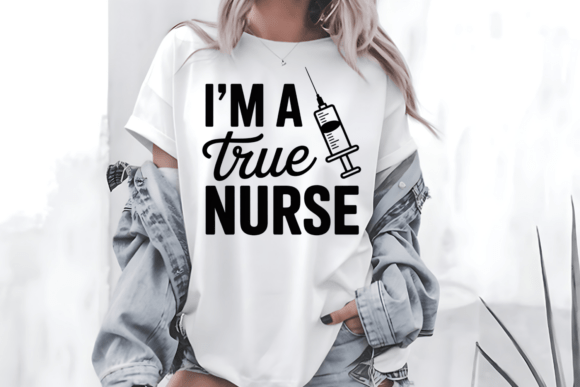 I m True Nurse Typography SVG PNG Review