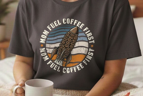 Mom Fuel Coffee Lover Mom Life Svg Tee Graphics for T-Shirt Designs