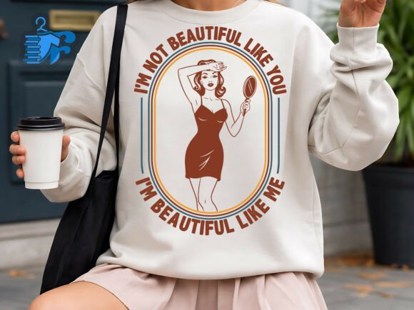 Retro Woman Self Love Quote Illustration: Premium Graphics for T-Shirt Designs
