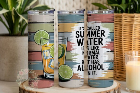 Summer Water Drink Quote 20oz Tumbler Graphics & Tumbler Wraps Review